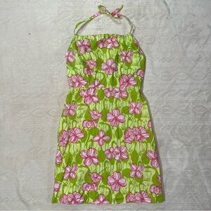 Lilly Pulitzer Halter Neck, Open Back, Mini Dress